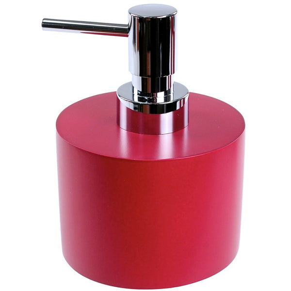 Yucca Ruby Red Short and Round Soap Dispenser in Resin - Stellar Hardware and Bath 