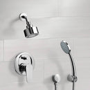 Orsino Chrome Shower System with Multi Function Shower Head and Hand Shower - Stellar Hardware and Bath 