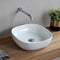 Glam Round White Ceramic Vessel Sink - Stellar Hardware and Bath 