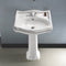 1837 Classic-Style White Ceramic Pedestal Sink - Stellar Hardware and Bath 