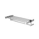 Modern Art Chrome Towel Rack or Towel Shelf - Stellar Hardware and Bath 