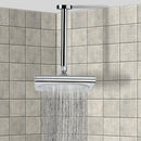 Enzo 9" Ceiling Mount Rain Shower Head With Arm, Chrome - Stellar Hardware and Bath 