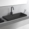 Teorema 2 Rectangular Matte Black Ceramic Trough Drop In Sink - Stellar Hardware and Bath 