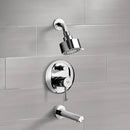 Peleo Chrome Tub and Shower Faucet Sets with Multi Function Shower Head - Stellar Hardware and Bath 