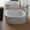 Next Curved White Ceramic Vessel Bathroom Sink - Stellar Hardware and Bath 