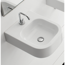 Next Square White Ceramic Wall Mounted or Vessel Sink - Stellar Hardware and Bath 