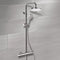 Elegance Chrome Thermostatic Exposed Pipe Shower System with 8" Rain Shower Head and Hand Shower - Stellar Hardware and Bath 