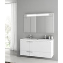 47 Inch Glossy White Bathroom Vanity Set - Stellar Hardware and Bath 