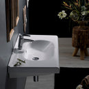 City Rectangle White Ceramic Wall Mounted Sink or Drop In Sink - Stellar Hardware and Bath 