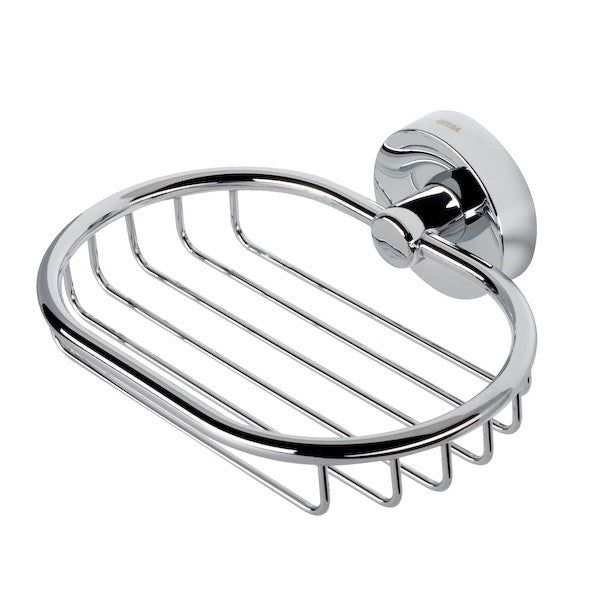 Luna Collection Wall Mounted Chrome Wire Soap Holder - Stellar Hardware and Bath 