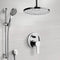 Rendino Chrome Shower Set with Rain Ceiling Shower Head and Hand Shower - Stellar Hardware and Bath 