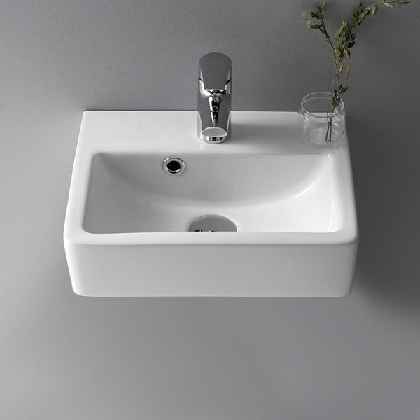 Mini Small Ceramic Wall Mounted or Vessel Sink - Stellar Hardware and Bath 