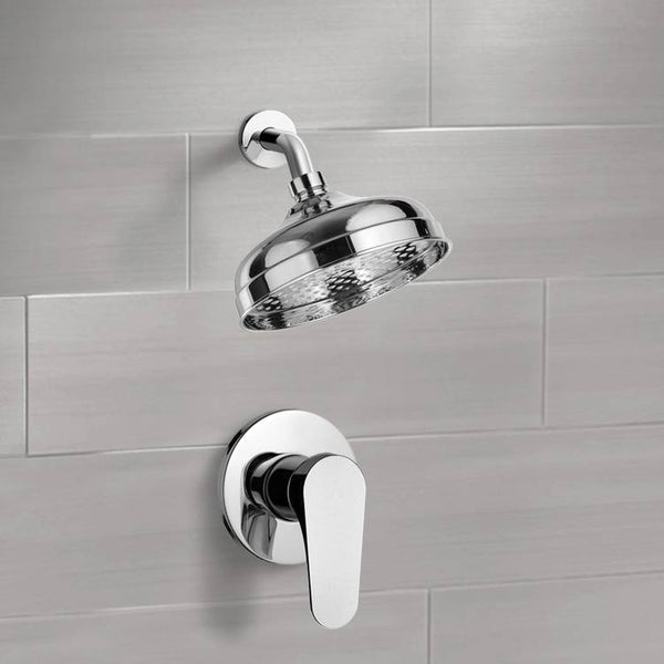 Mario Shower Faucet Set with 8" Rain Shower Head - Stellar Hardware and Bath 