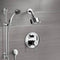 Rendino Chrome Shower System with 3" Rain Shower Head and Hand Shower - Stellar Hardware and Bath 