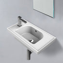 Frame Rectangle White Ceramic Wall Mounted or Drop In Sink - Stellar Hardware and Bath 