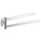 Febo Polished Chrome Dual Swivel Towel Bar - Stellar Hardware and Bath 