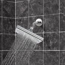 Water Therapy 9" Rain Shower Head With Arm, Chrome - Stellar Hardware and Bath 