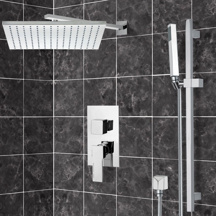 Autunno Shower System with 12" Rain Shower Head and Hand Shower - Stellar Hardware and Bath 