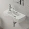 City Small Rectangular Ceramic Wall Mounted or Drop In Bathroom Sink - Stellar Hardware and Bath 