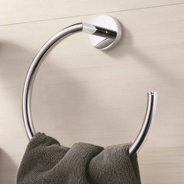 Luxury Hotel Modern Chrome Towel Ring - Stellar Hardware and Bath 