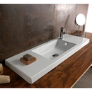 Serie 35 Rectangular White Ceramic Wall Mounted or Drop In Sink - Stellar Hardware and Bath 