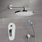 Orsino Chrome Shower System with 8" Rain Shower Head and Hand Shower - Stellar Hardware and Bath 