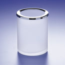 Rounded Frosted Crystal Glass Toothbrush Holder - Stellar Hardware and Bath 