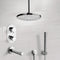 Tyga Chrome Thermostatic Tub and Shower System with 8" Rain Ceiling Shower Head and Hand Shower - Stellar Hardware and Bath 