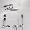 Inverno Tub and Shower System with 9.5" Rain Shower Head and Hand Shower - Stellar Hardware and Bath 