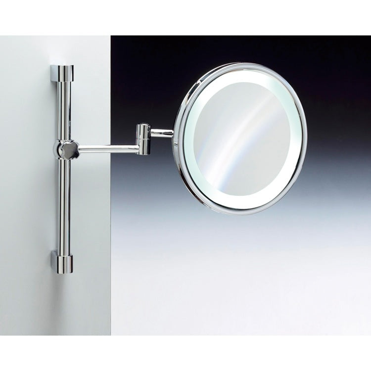 Warm Light Wall Mounted Brass LED Warm Light Mirror With 3x, 5x Magnification - Stellar Hardware and Bath 