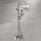 Elegance Chrome Exposed Pipe Tub and Shower System with 8" Rain Shower Head and Hand Shower - Stellar Hardware and Bath 