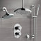 Orsino Chrome Dual Shower Head System With Hand Shower - Stellar Hardware and Bath 