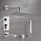 Orsino Chrome Tub and Shower System with 8" Rain Shower Head and Hand Shower - Stellar Hardware and Bath 