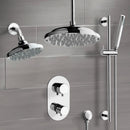 Orsino Chrome Dual Shower Head System With Hand Shower - Stellar Hardware and Bath 