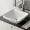 Lal Square White Ceramic Vessel Sink - Stellar Hardware and Bath 