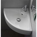 Square Square White Ceramic Wall Mounted or Vessel Corner Sink - Stellar Hardware and Bath 