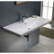 Elite Rectangle White Ceramic Wall Mounted or Drop In Sink - Stellar Hardware and Bath 