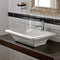 Butterfly Rectangular White Ceramic Vessel Sink - Stellar Hardware and Bath 