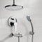Tyga Chrome Tub and Shower System with Rain Ceiling Shower Head and Hand Shower - Stellar Hardware and Bath 