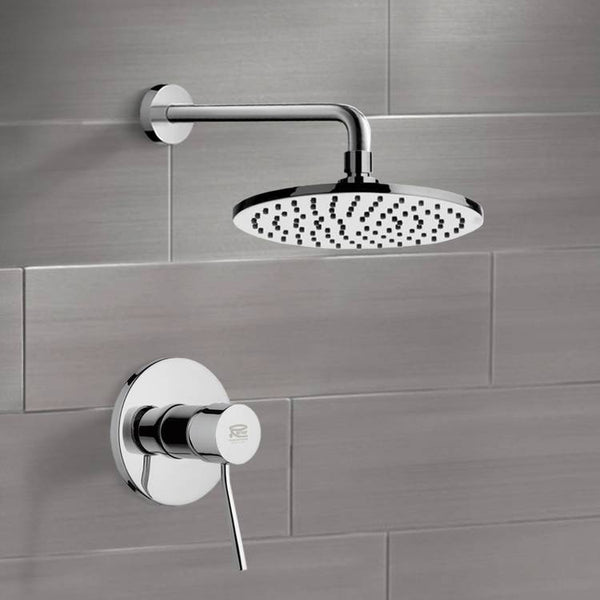 Mario Shower Faucet Set with 8" Rain Shower Head - Stellar Hardware and Bath 