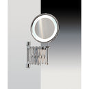 Mirrors With LED Technology Wall Mounted Brass LED Mirror With 3x, 5x Magnification - Stellar Hardware and Bath 