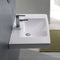 Porto Rectangle White Ceramic Wall Mounted or Drop In Sink - Stellar Hardware and Bath 