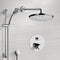 Rendino Chrome Thermostatic Shower System with 8" Rain Shower Head and Hand Shower - Stellar Hardware and Bath 