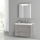 31 Inch Grey Walnut Bathroom Vanity Set - Stellar Hardware and Bath 