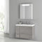 31 Inch Grey Walnut Bathroom Vanity Set - Stellar Hardware and Bath 