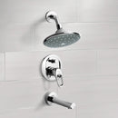 Peleo Chrome Tub and Shower Faucet Sets with 6" Rain Shower Head - Stellar Hardware and Bath 