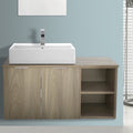 41 Inch Wall Mount Light Yosemite Vanity Cabinet With Square Vessel Sink - Stellar Hardware and Bath 