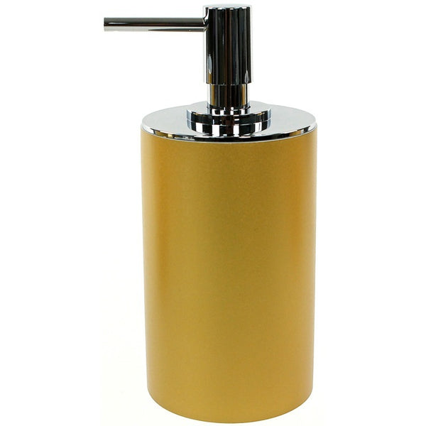 Yucca Free Standing Silver Round Soap Dispenser in Resin - Stellar Hardware and Bath 