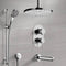 Galiano Chrome Tub and Shower System with Ceiling Rain Shower Head and Hand Shower - Stellar Hardware and Bath 