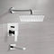 Peleo Tub and Shower Faucet Sets with 12" Rain Shower Head - Stellar Hardware and Bath 